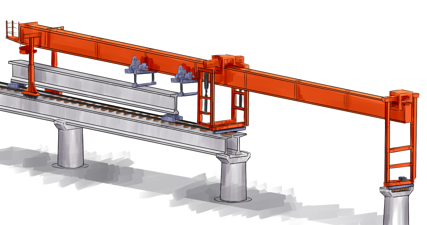 老式TJ170架橋機(jī)